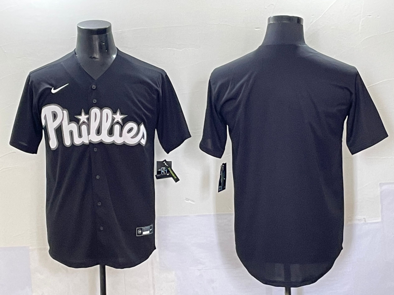 Men Philadelphia Phillies blank Black Seventh generation Joint Name Nike MLB 2025 Jersey style 7